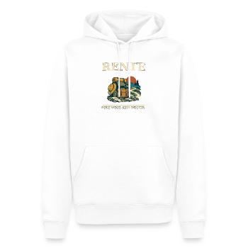 Rente: Neue Wege, kein Wecker - Männer Premium Bio Hoodie - Weiß - Vorne - Nico (187cm)