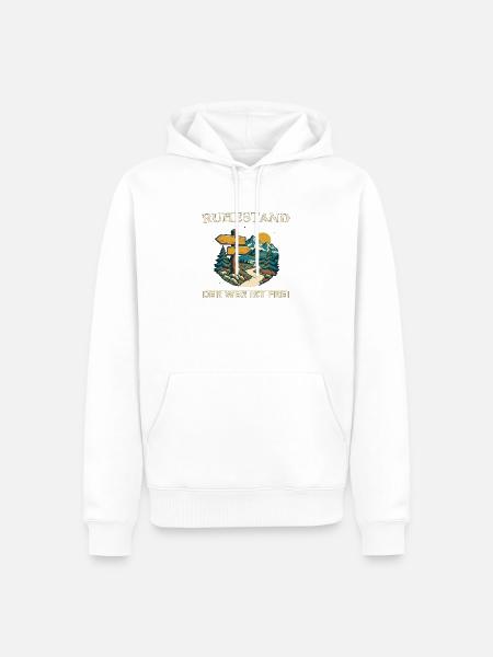 Ruhestand – Der Weg Ist Frei - Männer Premium Bio Hoodie - Weiß