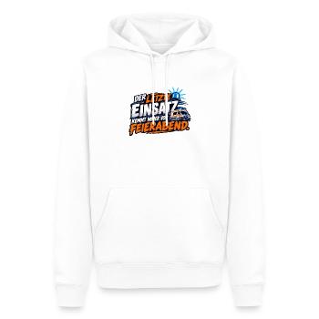 Letzter Einsatz Feierabend - Männer Premium Bio Hoodie - Weiß - Vorne - Nico (187cm)