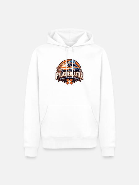 PflasterLaster Rettungsservice Logo - Männer Premium Bio Hoodie - Weiß