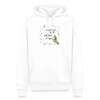 Physicist by day Zombie by night - Physik Formeln - Männer Premium Bio Hoodie - Weiß - Vorne - Nico (187cm)