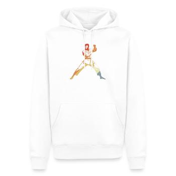 Karate Vintage Look - Männer Premium Bio Hoodie - Weiß - Vorne - Nico (187cm)