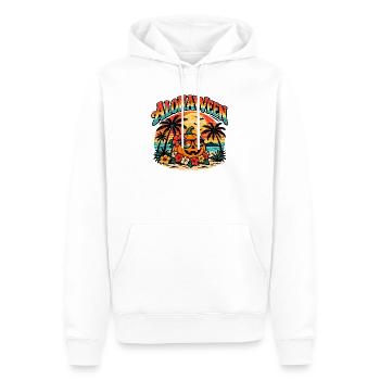 Alohaween Tropical Halloween – Lustiger Kürbis - Männer Premium Bio Hoodie - Weiß - Vorne - Nico (187cm)