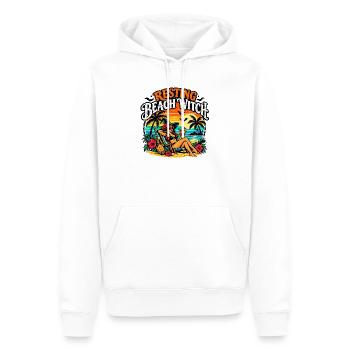 Resting Beach Witch Tropisches lustiges Halloween - Männer Premium Bio Hoodie - Weiß - Vorne - Nico (187cm)