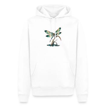 Libelle über stillem Wasser - Männer Premium Bio Hoodie - Weiß - Vorne - Nico (187cm)