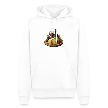Wein und Käse - Männer Premium Bio Hoodie - Weiß - Vorne - Nico (187cm)