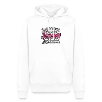 Ich bleibe für immer Jungfrau Vorbild - Männer Premium Bio Hoodie - Weiß - Vorne - Nico (187cm)