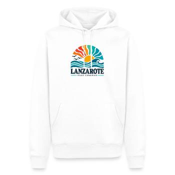 Lanzarote - Islas Canarias - Kanaren - Spanien - Männer Premium Bio Hoodie - Weiß - Vorne - Nico (187cm)