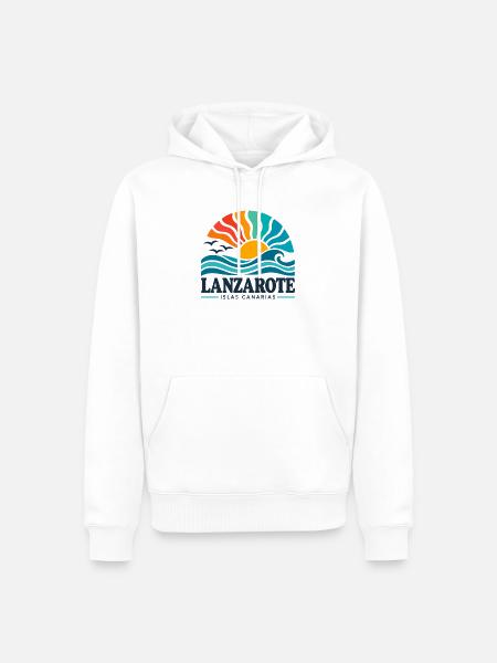 Lanzarote - Islas Canarias - Kanaren - Spanien - Männer Premium Bio Hoodie - Weiß