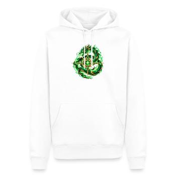 Smaragdgrüner Schlangenstern - Männer Premium Bio Hoodie - Weiß - Vorne - Nico (187cm)