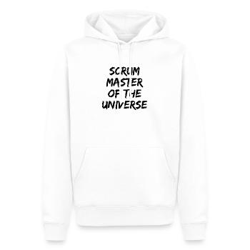 SCRUM MASTER OF THE UNIVERSE AGILE TEAM - Männer Premium Bio Hoodie - Weiß - Vorne - Nico (187cm)