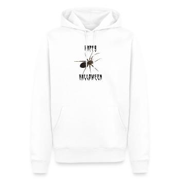 Happy Halloween Spinne - Gruselschrift - Männer Premium Bio Hoodie - Weiß - Vorne - Nico (187cm)