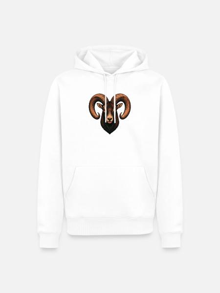 Mouflonkäfer - Männer Premium Bio Hoodie - Weiß