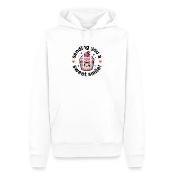 Kawaii Cupcake Always Keep A Sweet Smile Geschenk - Männer Premium Bio Hoodie - Weiß - Vorne - Nico (187cm)