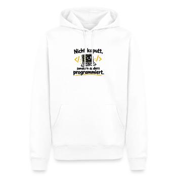 Nicht kaputt, anders programmiert - Männer Premium Bio Hoodie - Weiß - Vorne - Nico (187cm)