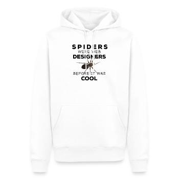Spiders were web designers - Spinne Nerd Spruch - Männer Premium Bio Hoodie - Weiß - Vorne - Nico (187cm)