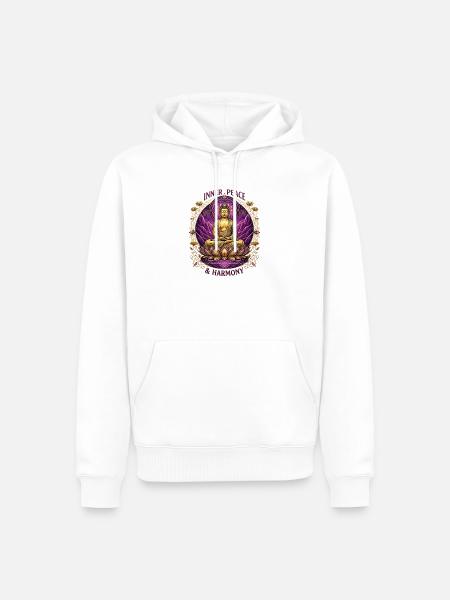 Buddha innerer Frieden und Harmonie - Männer Premium Bio Hoodie - Weiß