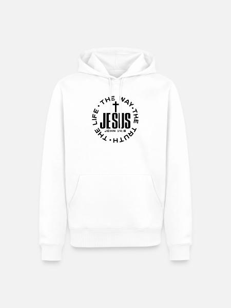Christliches Design - Männer Premium Bio Hoodie - Weiß