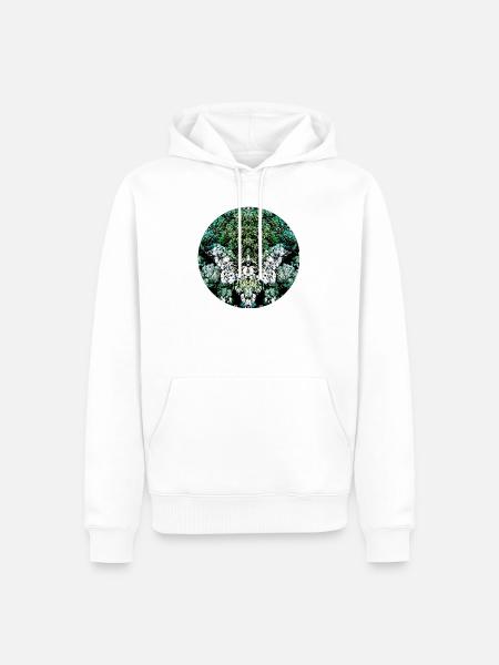 Natur Mandala unterwasser Engel - Männer Premium Bio Hoodie - Weiß