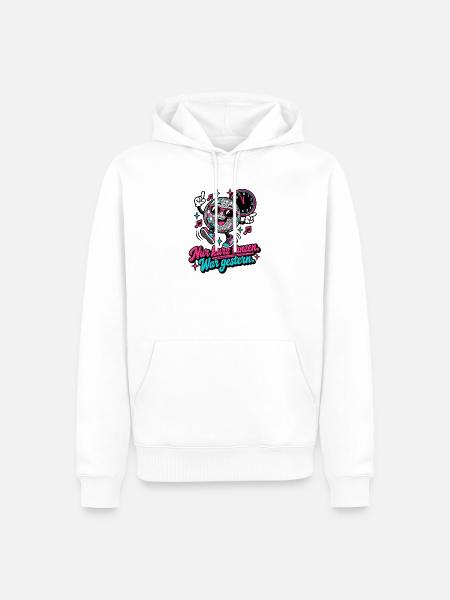 Nur kurz tanzen. War gestern. - Männer Premium Bio Hoodie - Weiß