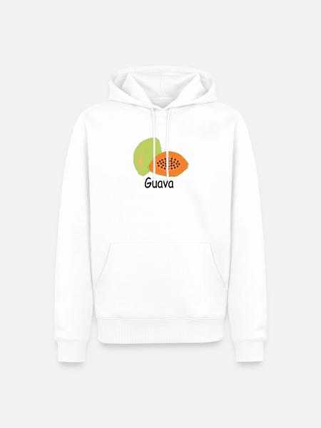 Papaya Tropenfrucht Motiv - Männer Premium Bio Hoodie - Weiß