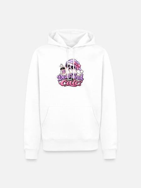 Dead Tired but Cute Halloween - Männer Premium Bio Hoodie - Weiß