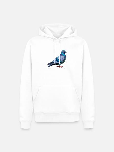 Taubenvogel - Männer Premium Bio Hoodie - Weiß