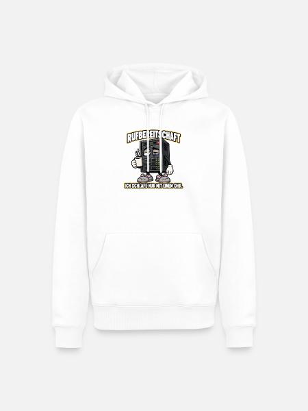 Rufbereitschaft – Lustiger IT-Admin-Server - Männer Premium Bio Hoodie - Weiß