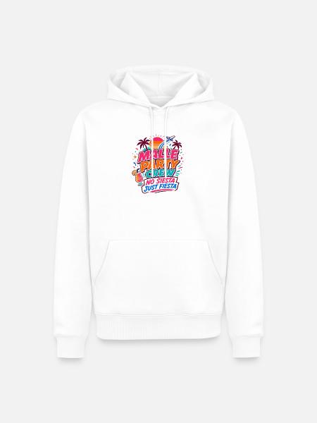 Malle Party Crew – Partyurlaub - Männer Premium Bio Hoodie - Weiß