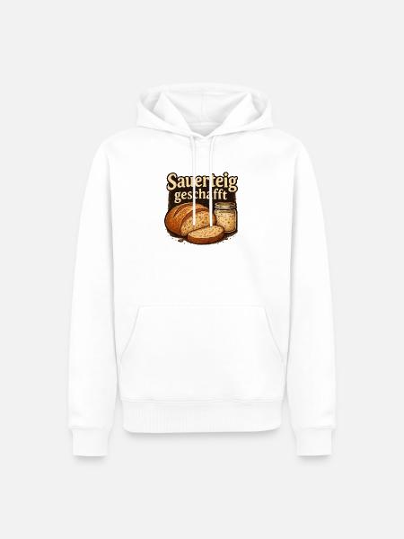 Sauerteig Geschenk für Hobbybäcker - Männer Premium Bio Hoodie - Weiß