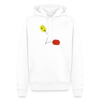 Charcoal Defibrillator - Paddels Polo Shirts - Men’s Premium Organic Hoodie - white - Front - Nico (187cm)