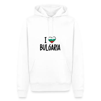 i love bulgaria - Männer Premium Bio Hoodie - Weiß - Vorne - Nico (187cm)