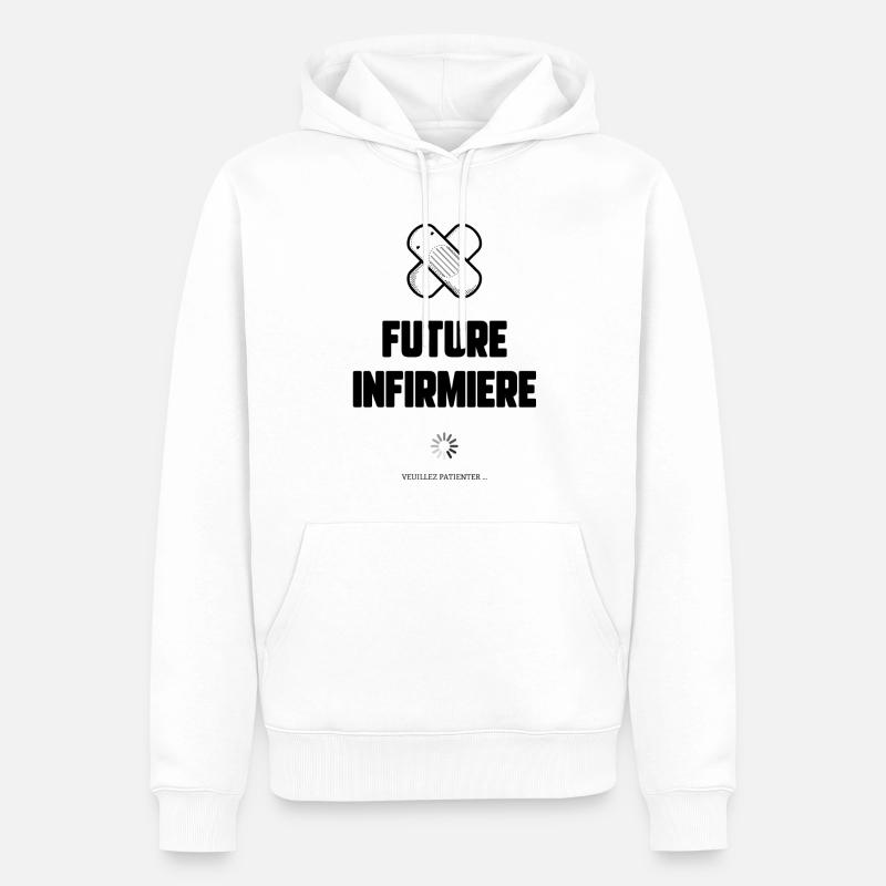 Future infirmière - Sweat à capuche Premium bio Homme - blanc