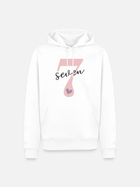 7th Birthday Seven Seven - Men’s Premium Organic Hoodie - white