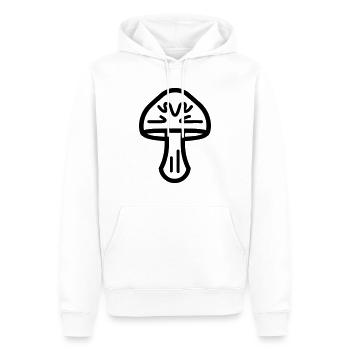 Champignon - Sweat à capuche Premium bio Homme - blanc - Devant - Nico (187cm)