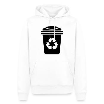 Mülltonne - Männer Premium Bio Hoodie - Weiß - Vorne - Nico (187cm)