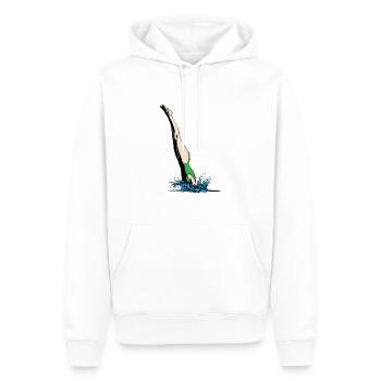 Kopfsprung Frau - Männer Premium Bio Hoodie - Weiß - Vorne - Nico (187cm)