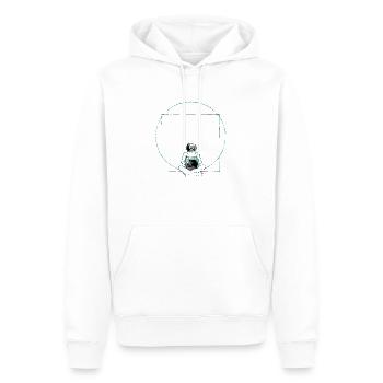 Nerd - Männer Premium Bio Hoodie - Weiß - Vorne - Nico (187cm)