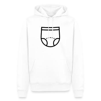 couche - Sweat à capuche Premium bio Homme - blanc - Devant - Nico (187cm)