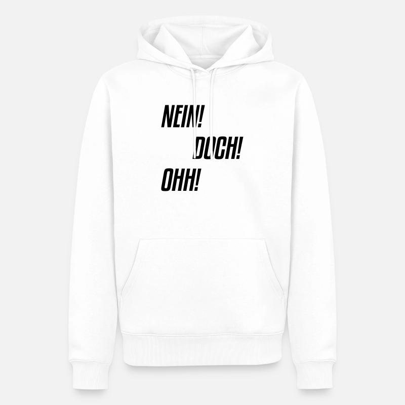 nein doch ohh - Männer Premium Bio Hoodie - Weiß