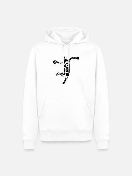 Handball tribal male de - Männer Premium Bio Hoodie - Weiß