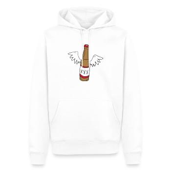 Engels Bier - Männer Premium Bio Hoodie - Weiß - Vorne - Nico (187cm)