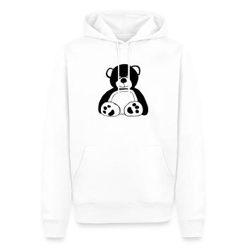 Teddybär - Männer Premium Bio Hoodie - Weiß - Vorne - Nico (187cm)