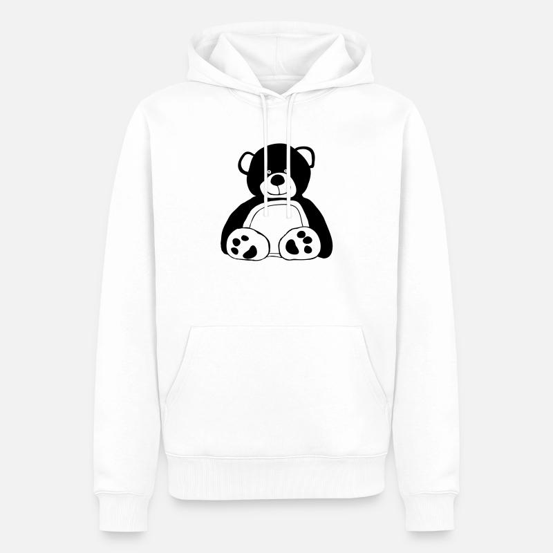 Teddybär - Männer Premium Bio Hoodie - Weiß