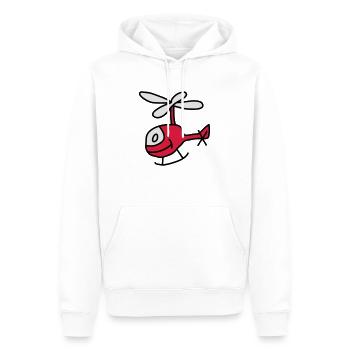 Helicopter - Männer Premium Bio Hoodie - Weiß - Vorne - Nico (187cm)