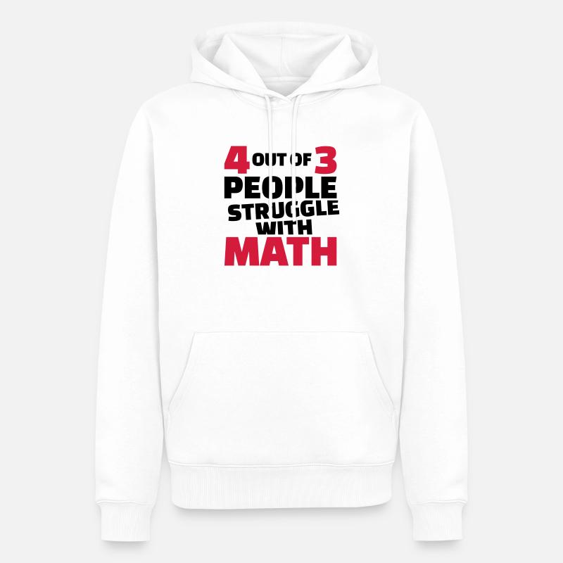 Mathe - Männer Premium Bio Hoodie - Weiß