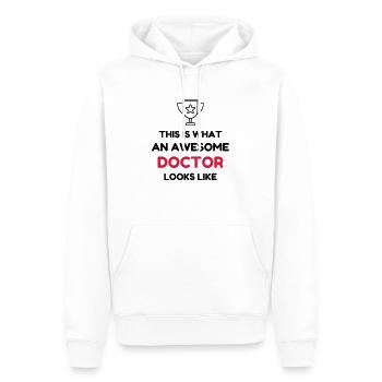 Arzt / Medizin / Ärztin / doctor - Männer Premium Bio Hoodie - Weiß - Vorne - Nico (187cm)