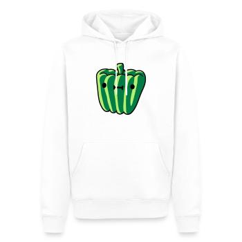 doux paprika avec visage délicieux légumes mignon le - Sweat à capuche Premium bio Homme - blanc - Devant - Nico (187cm)