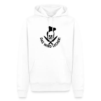 lecker kochen / kochen / lecker / skull - Männer Premium Bio Hoodie - Weiß - Vorne - Nico (187cm)