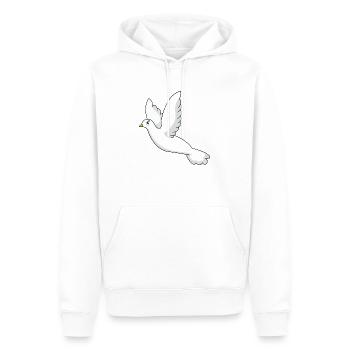 Dove - Men’s Premium Organic Hoodie - white - Front - Nico (187cm)